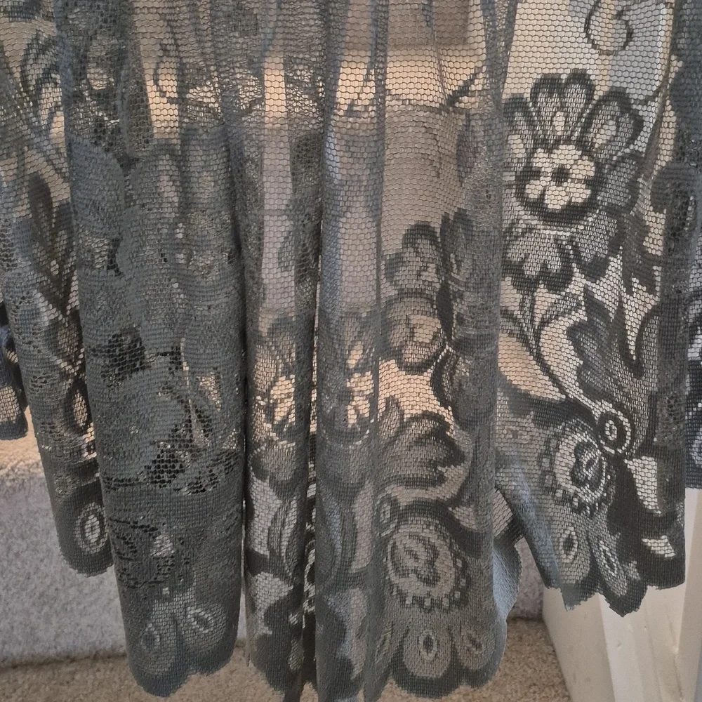 Lacey Sage Green Curtain Valances Two